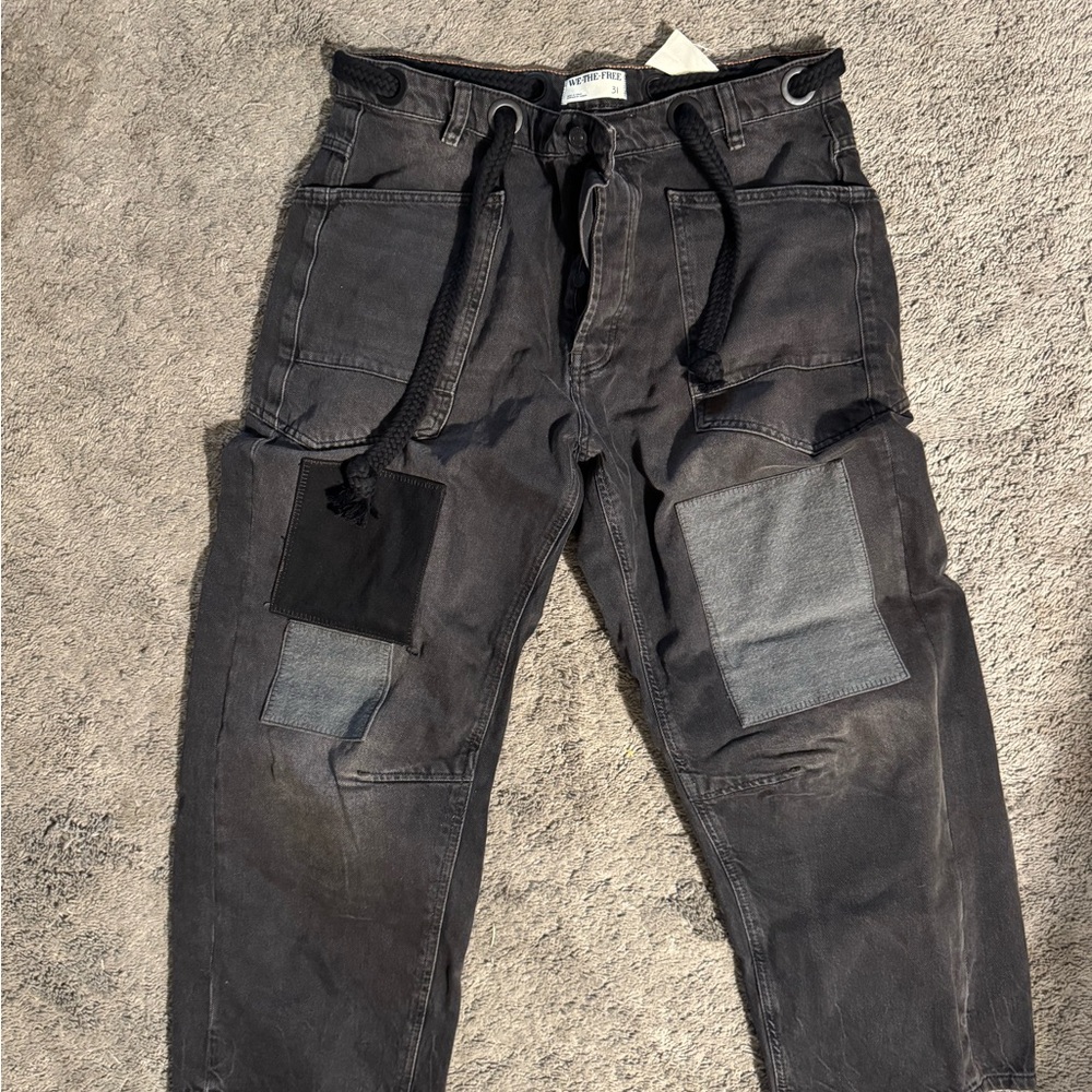 ✨ We The Free “Moxie” Low-Slung Pull-On Barrel Jeans • Size 31